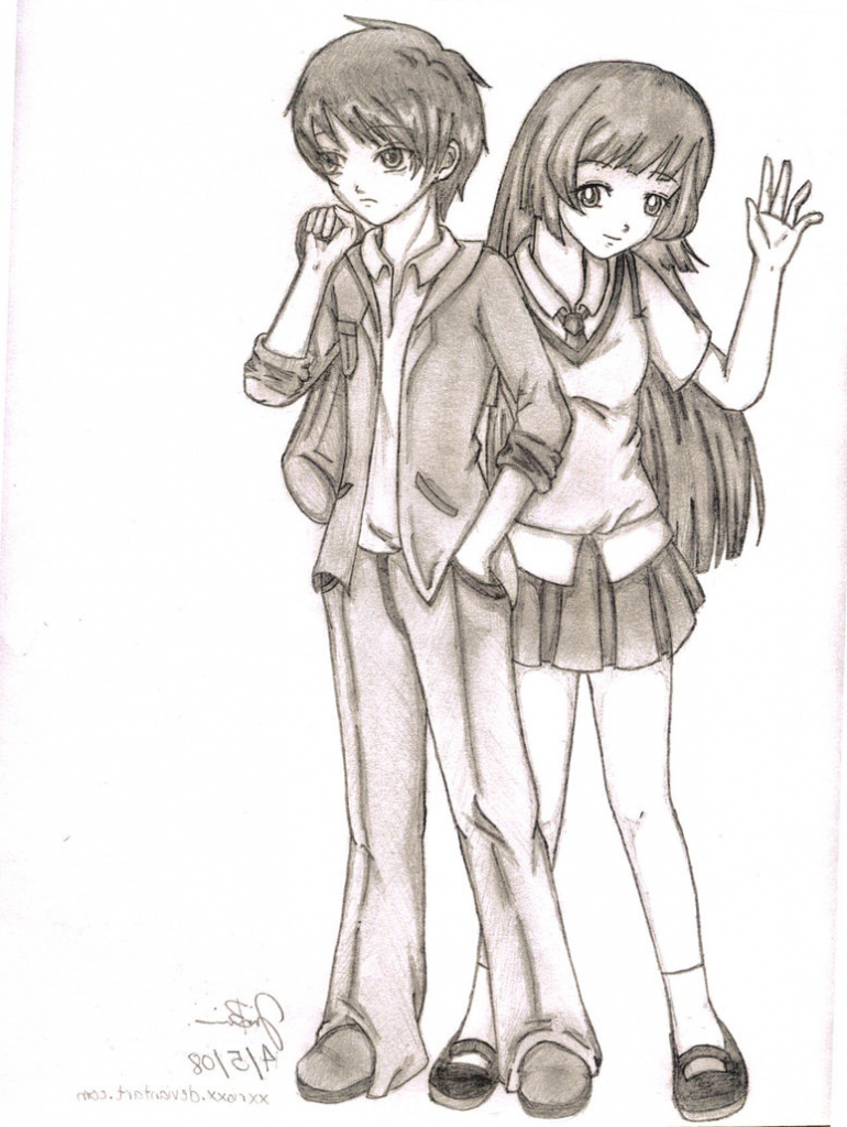 770x1024 Love Drawings Anime Anime Couples In Love Drawings Kiss Drawings