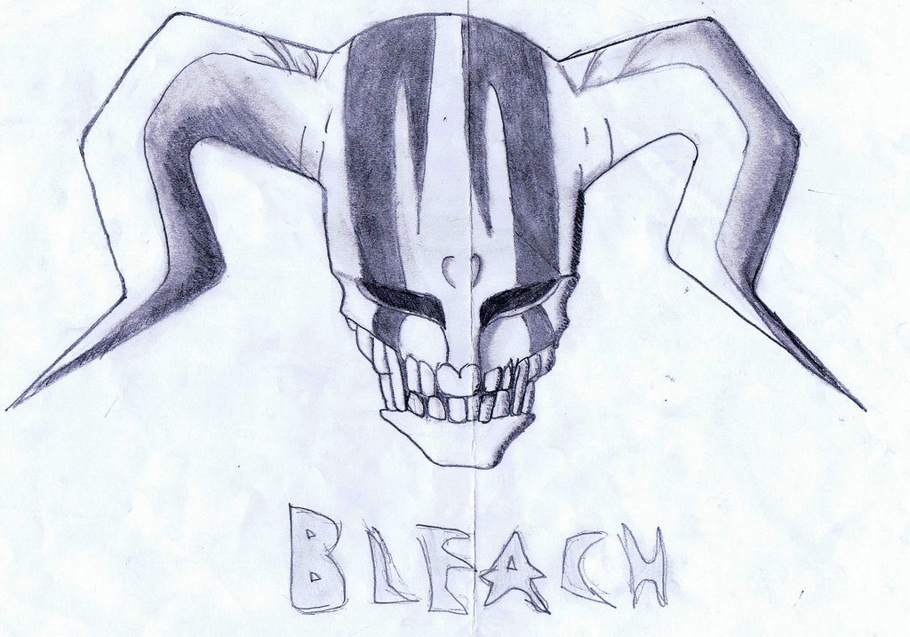 1024x717 Bleach Hollow Mask Graphite Drawing By 0mgness