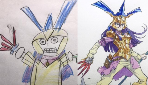 480x278 This Dad Takes His Sons' Drawings And Turns Them Into Anime Smosh