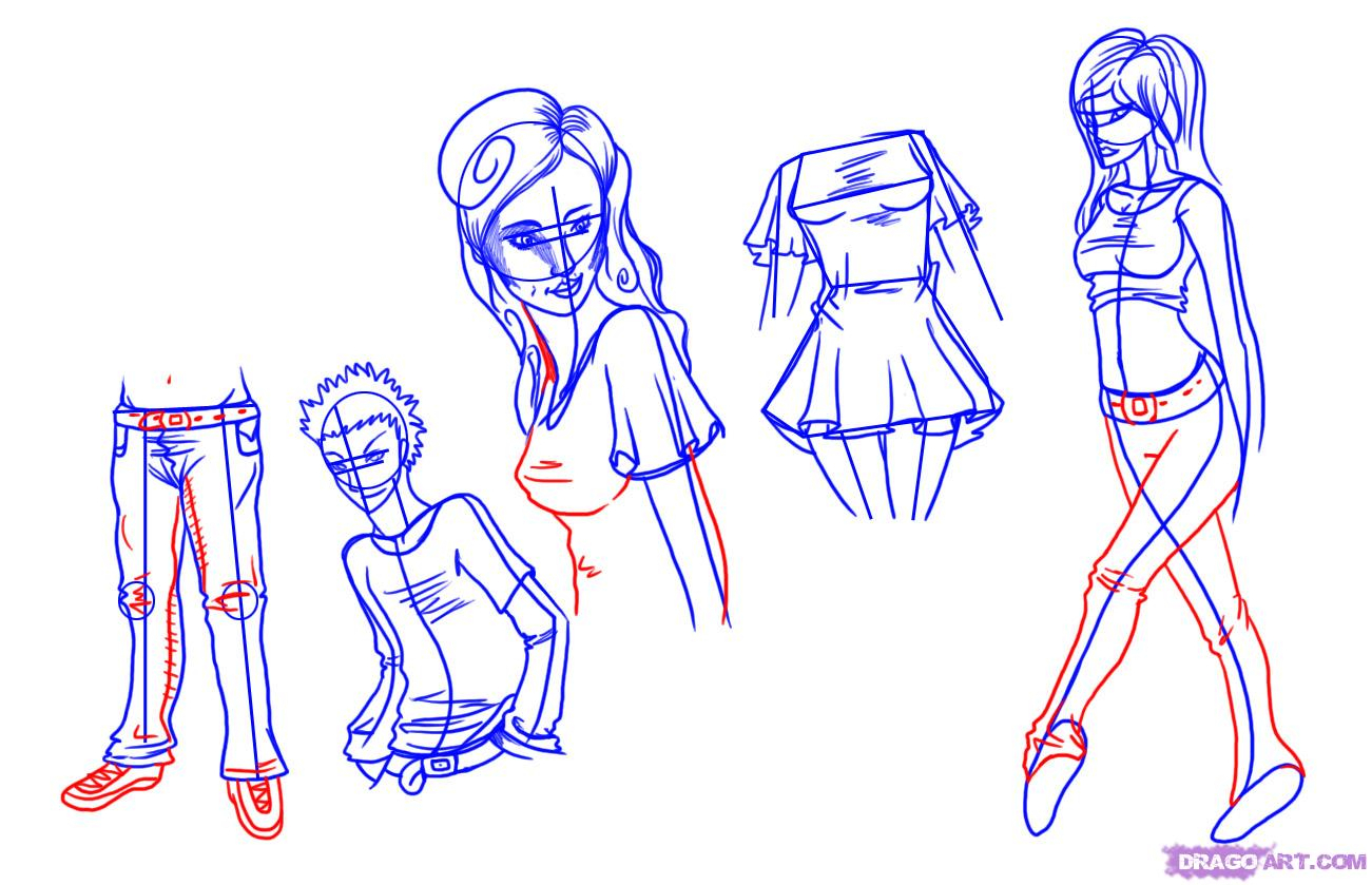 1301x839 Anime Shoes Drawing 4. How To Draw Clothes