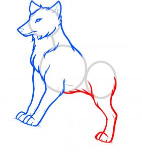 282x302 How To Draw Anime Wolves, Anime Wolves Step 10 Drawing