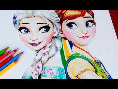 480x360 Elsa Amp Anna Drawing Frozen Fever