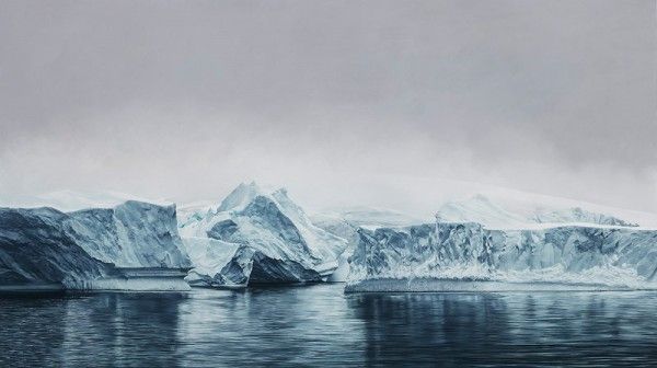 600x336 Deception Island, Antarctica Drawing By Zaria Forman From 2015