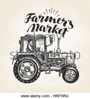 300x331 Farm Tractor Sketch. Hand Drawn Vector Illustration Stock Vector