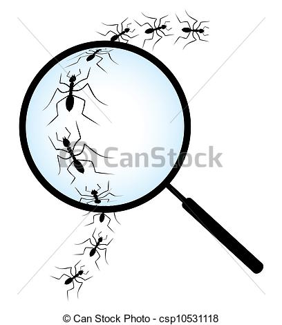 408x470 Creative Design Of Spy Ants Vector Clip Art