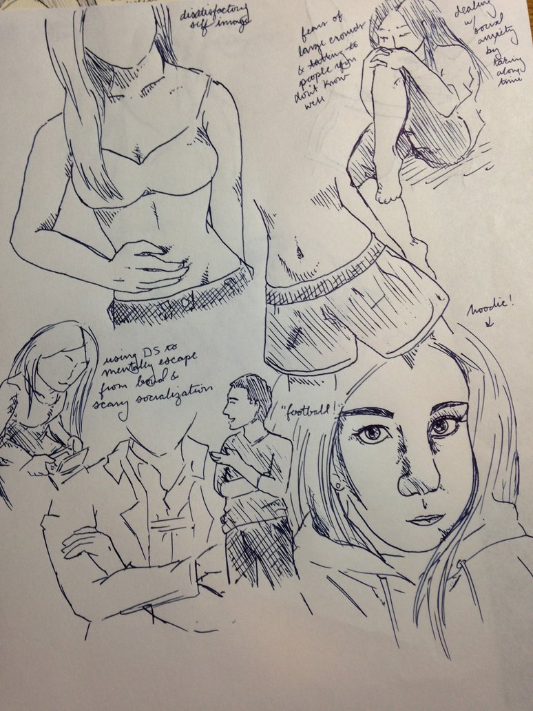 774x1032 Simple Line Drawing Thanksgiving Anxiety By Pikachelle