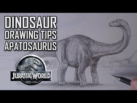 480x360 How To Draw Apatosaurus, Dinoaur (Simple Art)
