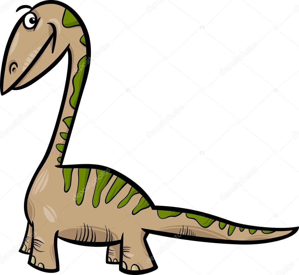 1023x943 Apatosaurus Dinosaur Cartoon Illustration Stock Vector