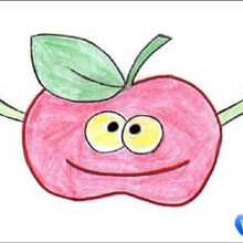 220x220 How To Draw Red Apple