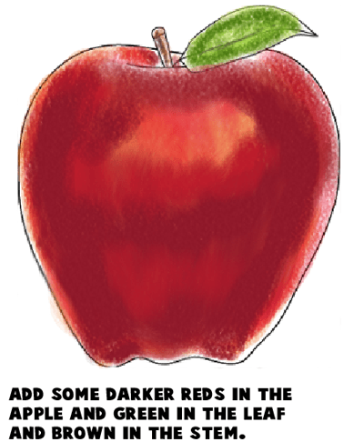 400x486 How To Draw Realistic Or Cartoon Apples With Easy Step By Step