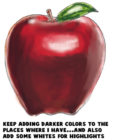 400x486 How To Draw Realistic Or Cartoon Apples With Easy Step By Step