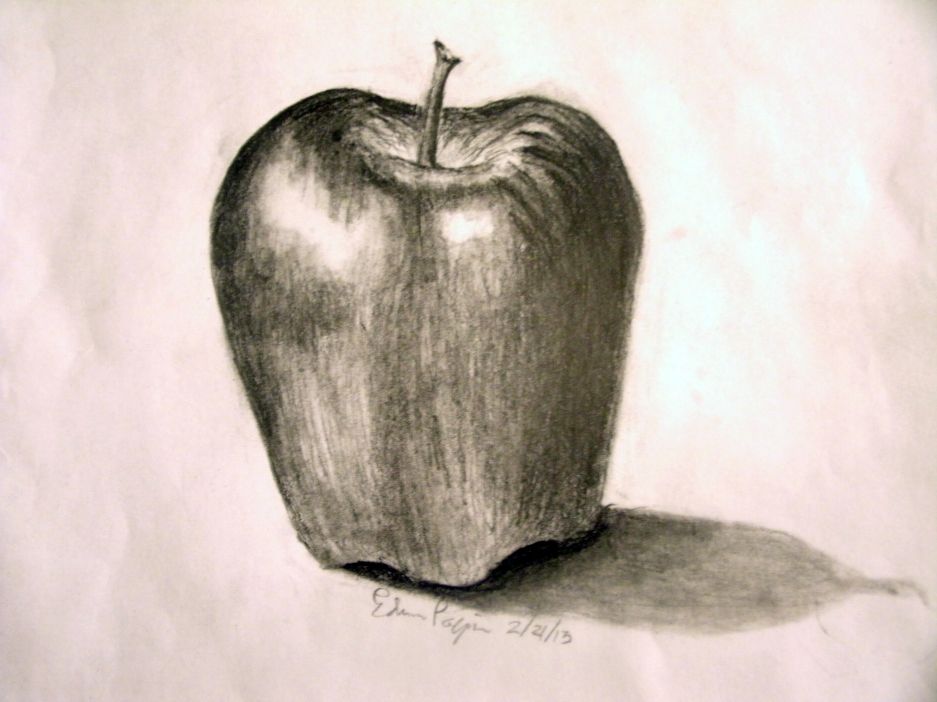 3000x2250 How To Draw A Realistic Apple In Pencil