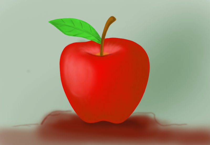800x551 Learn How To Draw An Apple For Kids (Fruits) Step By Step