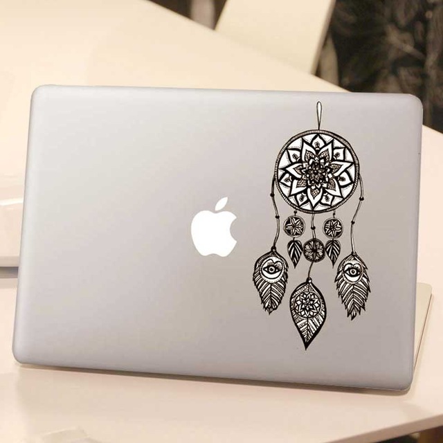 640x640 Jpf32 Black Dreamcatcher Feather Mandala Chimes Vinyl Decal Laptop