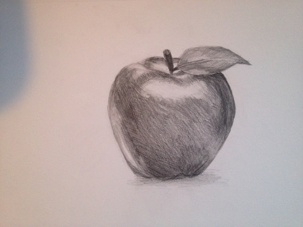 1024x768 Apple Pencil Sketch Apple Pencil Drawing Drawing Lesson Final
