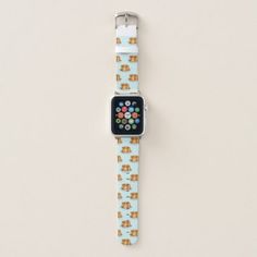236x236 Funky Pattern White Apple Watch Band