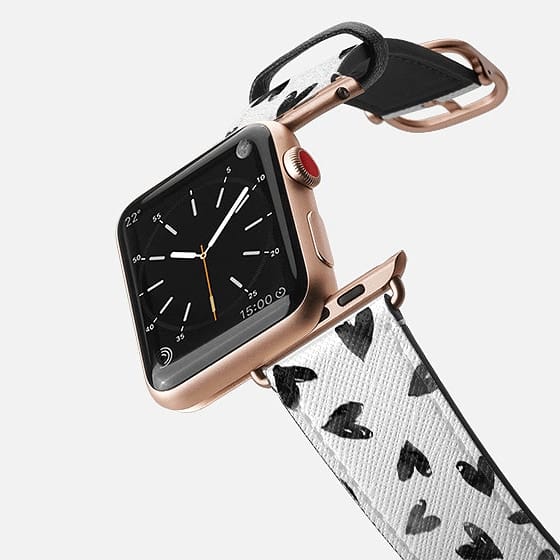 560x560 Love Black Heart Doodles Drawing Watercolor Pattern By Eightfour