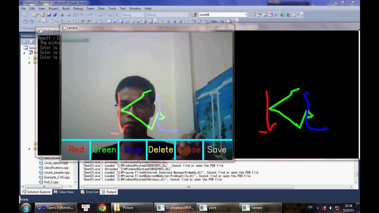 1280x720 Simple Opencv Application Drawing Using Camera