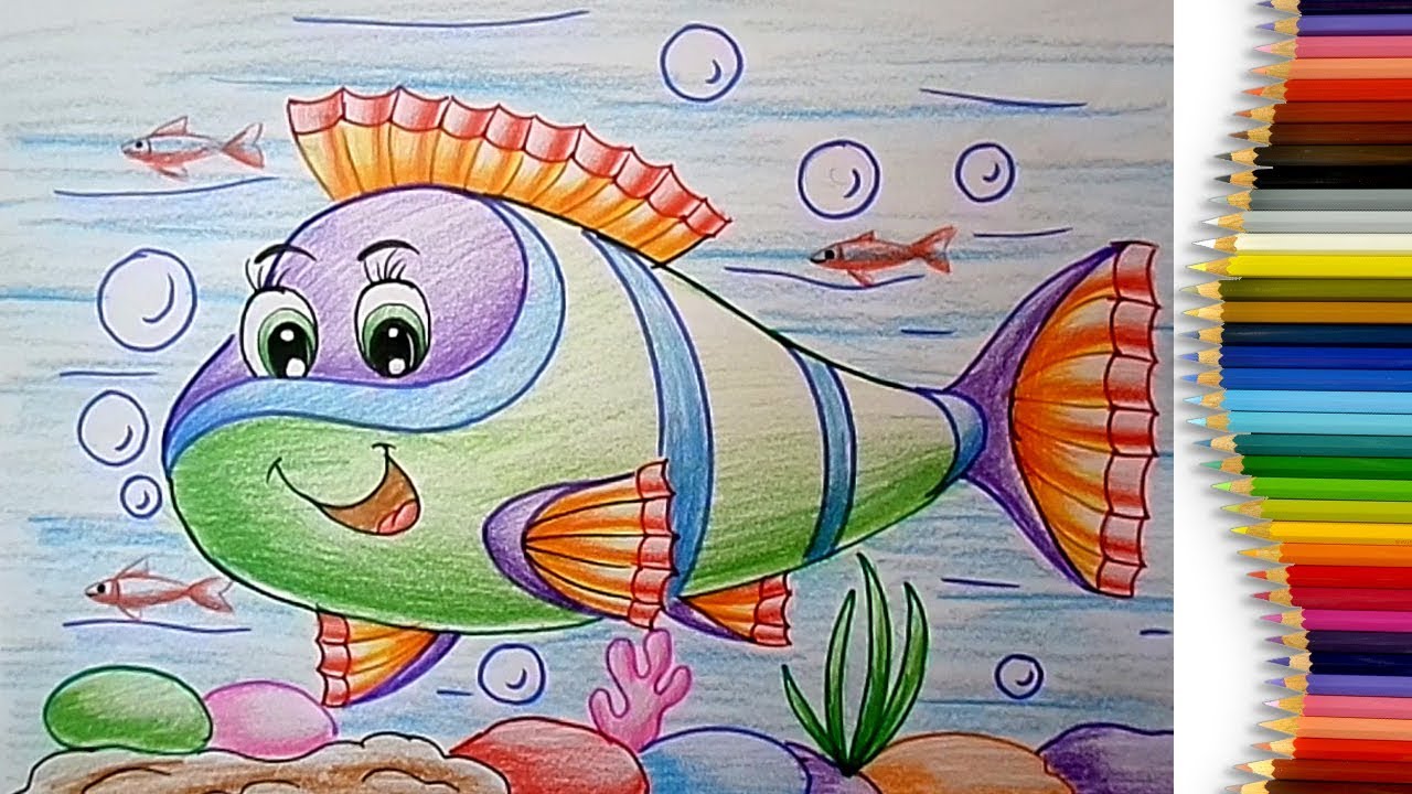 1280x720 How To Draw An Aquarium Fish Easy Step By Step
