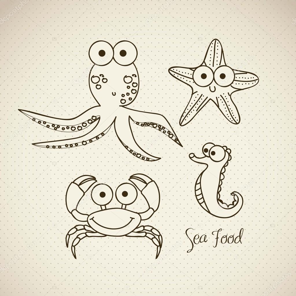 1024x1024 Fish Drawings Stock Vector Grgroupstock