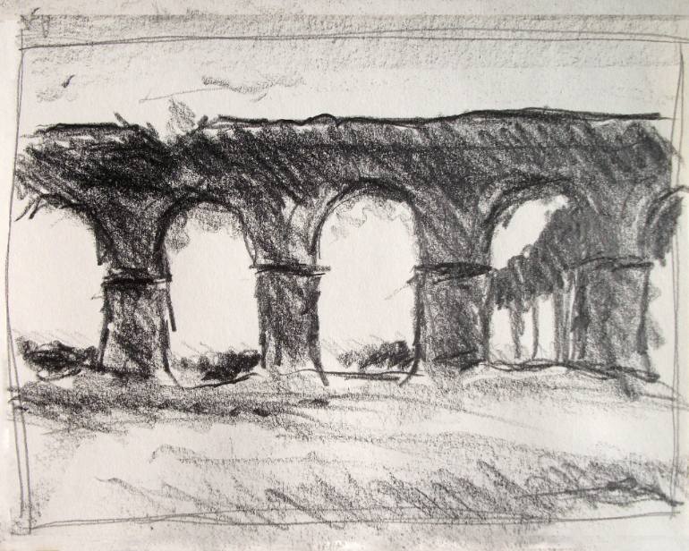 770x616 Saatchi Art Italian Landscape Ancient Roman Aqueduct In Rome