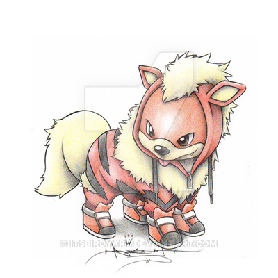 400x400 Growlithe Wearing An Arcaninesie By Itsbirdyart