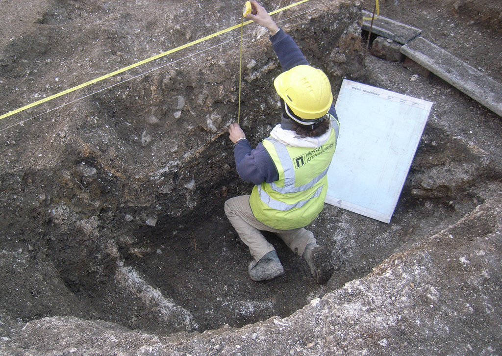 1024x726 Drawing A Section The Archaeologist Measures From Her