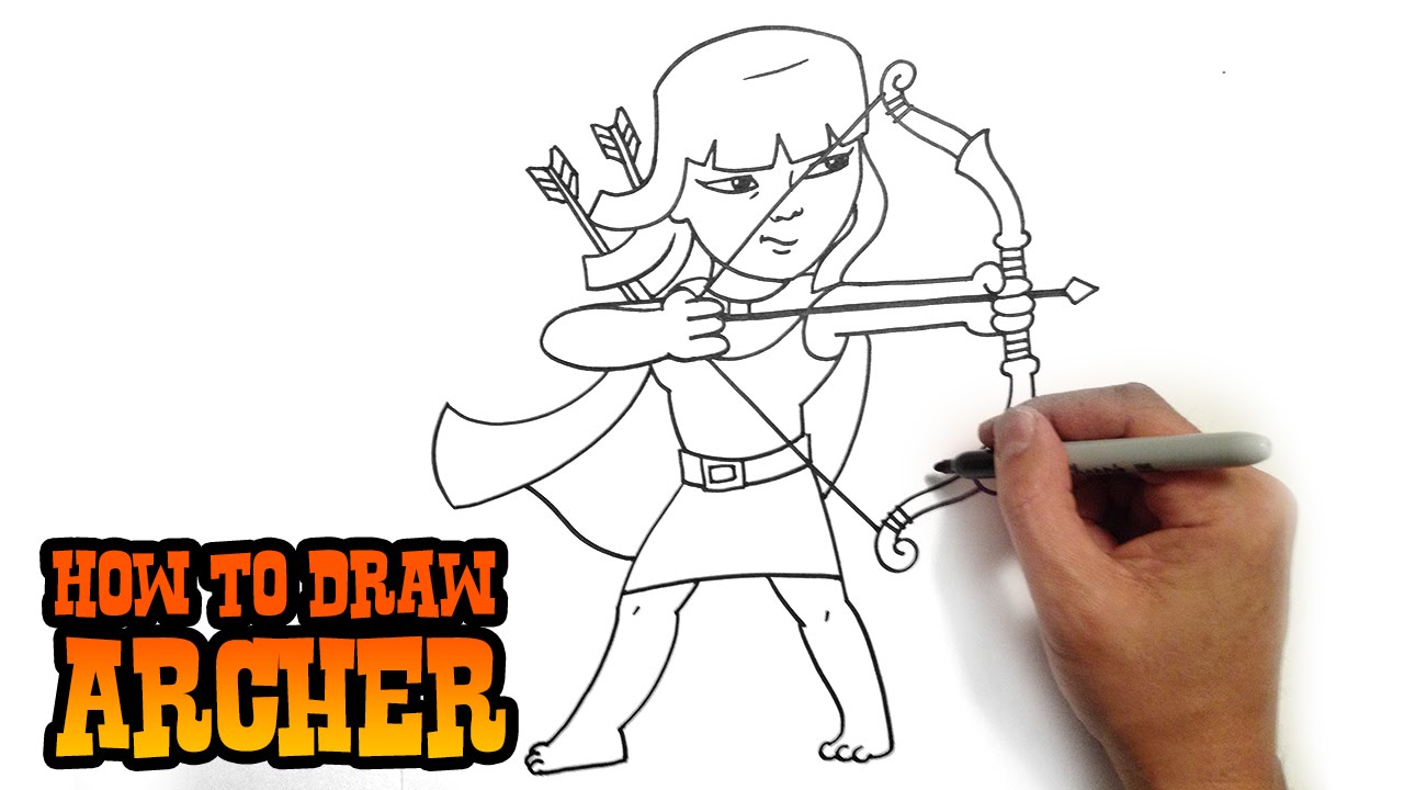 1280x720 How To Draw Archer Clash Of Clans