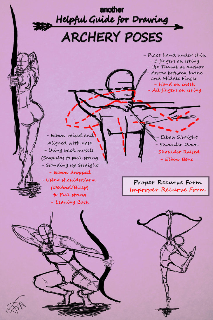 730x1095 Another Guide For Drawing Archery Poses By Jesskristen