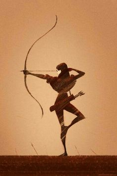 236x356 Indian Girl Bow And Arrow Drawing Ink Art By Chiccharcoals