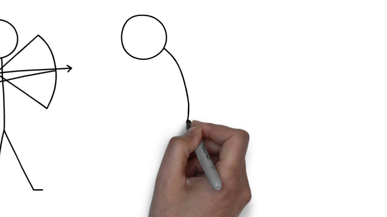 1280x720 How To Draw A Stickman Skiing, Running And Archery For Kids [Easy