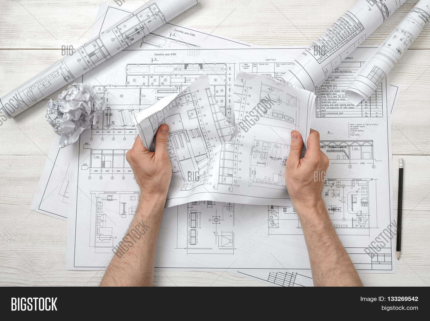 1500x1121 Close Hands Architect Tearing Bad Image Amp Photo Bigstock