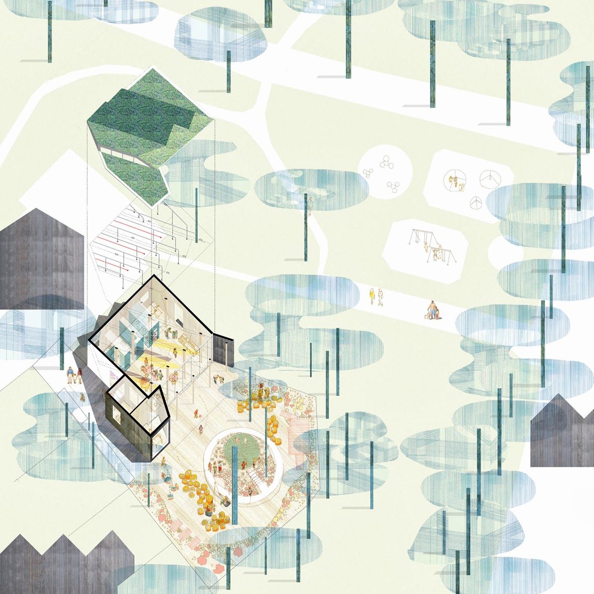 1181x1181 Montpelier Community Nursery In Camden By Ay Architects. Drawing