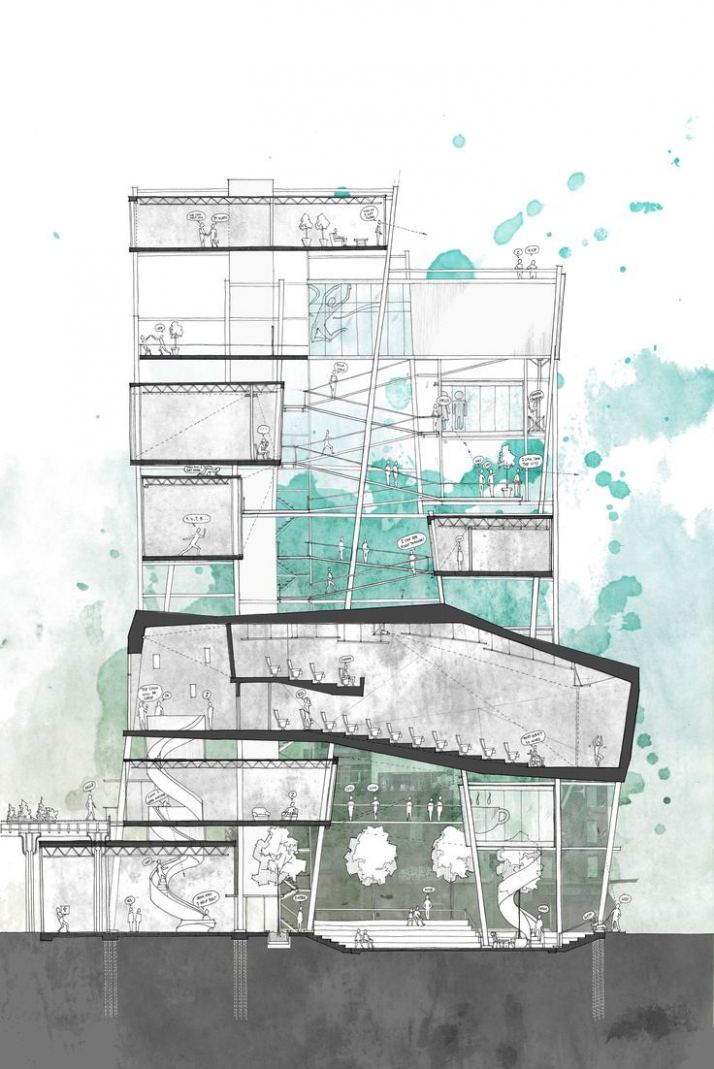 714x1069 Architecture Section Drawing