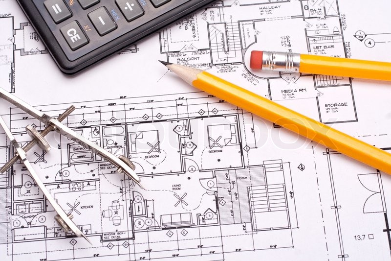 800x533 Engineering And Architecture Drawings With Pencil Stock Photo