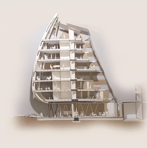 599x600 Seven Super Architecture Section Drawings