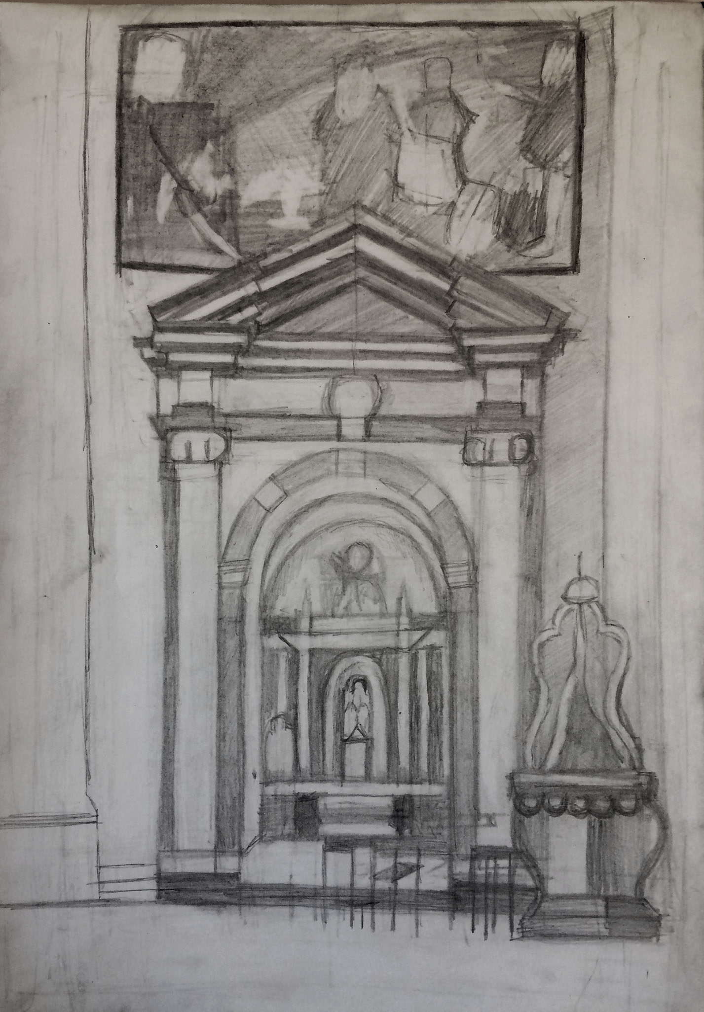 1427x2051 Work In Progress Pencil And Graphite Drawingsketch Of A Decorated