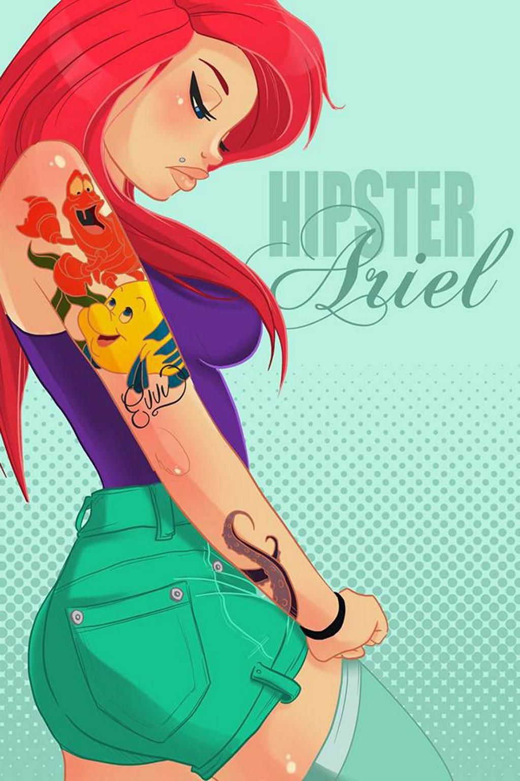 1024x1536 Ariel, The Little Mermaid Thug Life Drawing Thug
