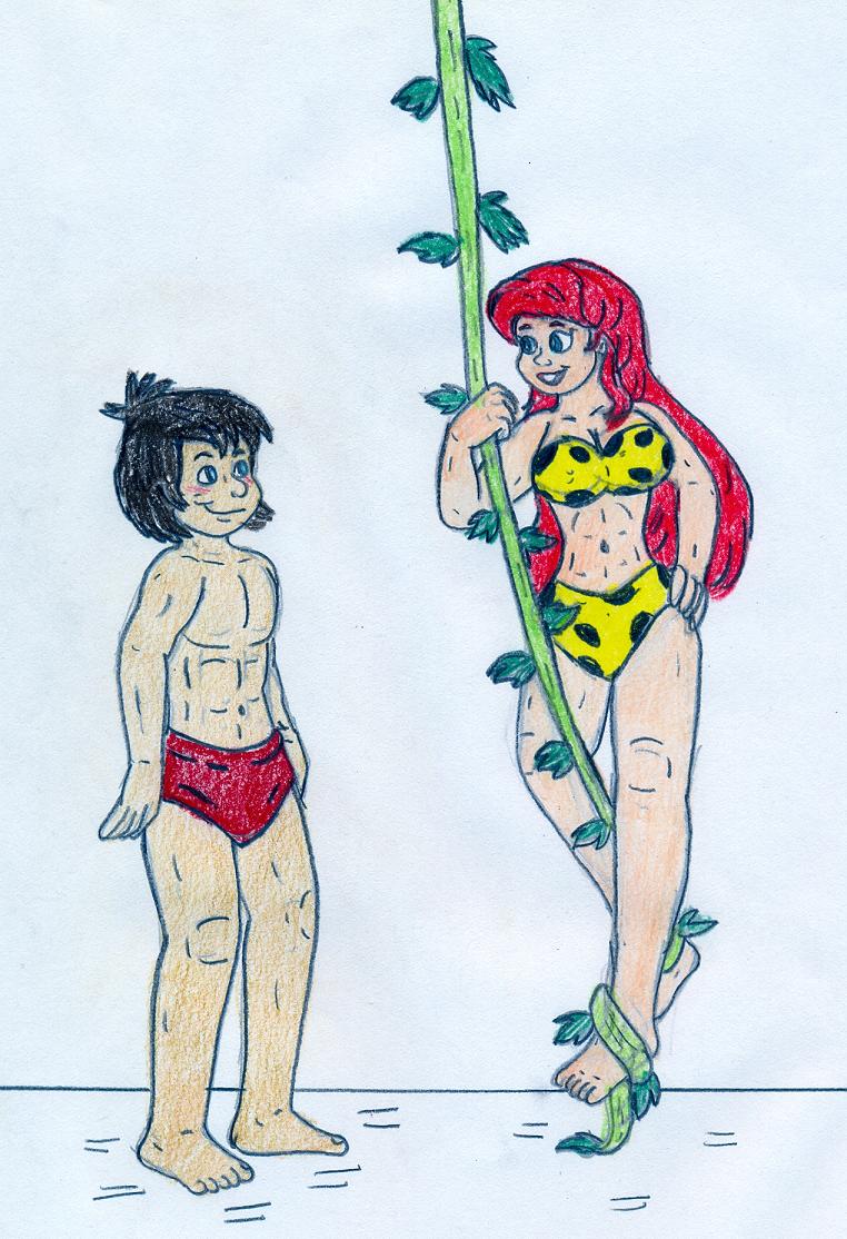 762x1114 Mowgli Meets Jungle Ariel By Jose Ramiro