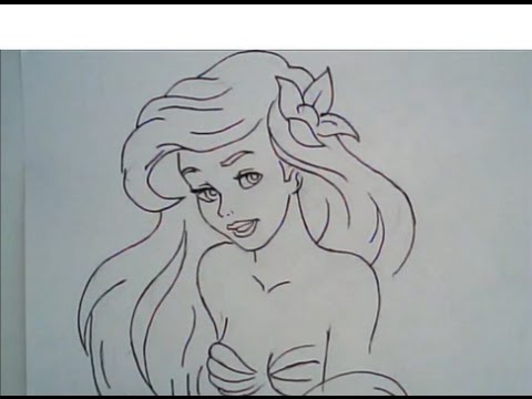 480x360 How To Draw Faces (Disney's Ariel From The Little Mermaid, Ep 180