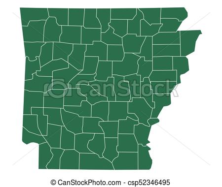 450x380 Map Of Arkansas Eps Vectors