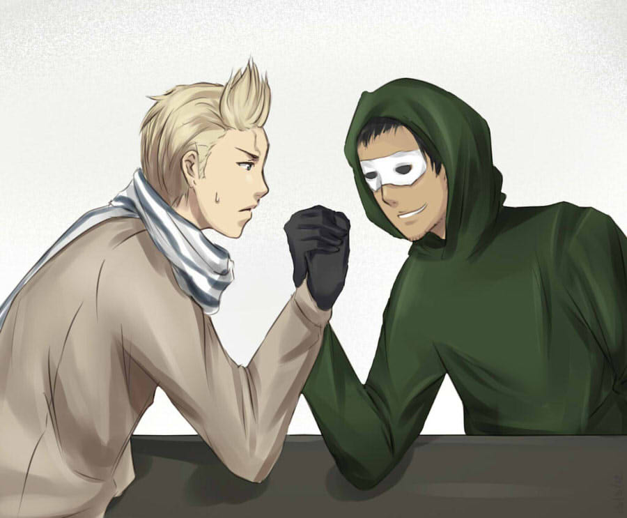 900x743 Arm Wrestling Yay By Colorsplashxx