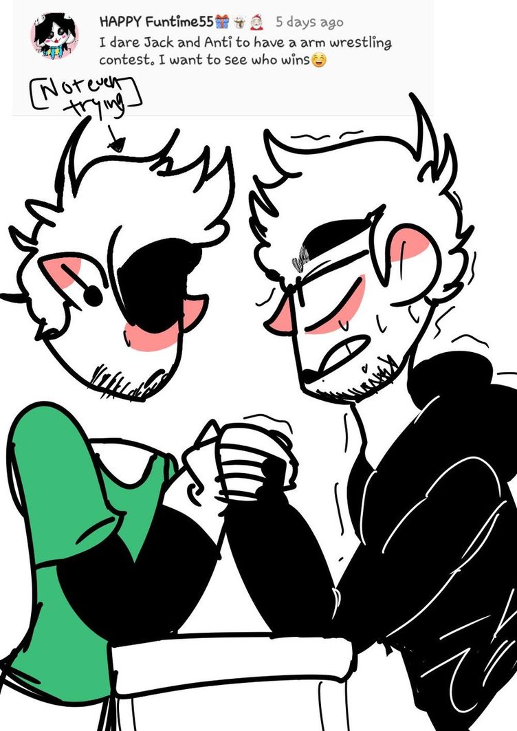 752x1063 Ask Or Dare Jack And Anti  9 Arm Wrestling. By Yummytrashbin