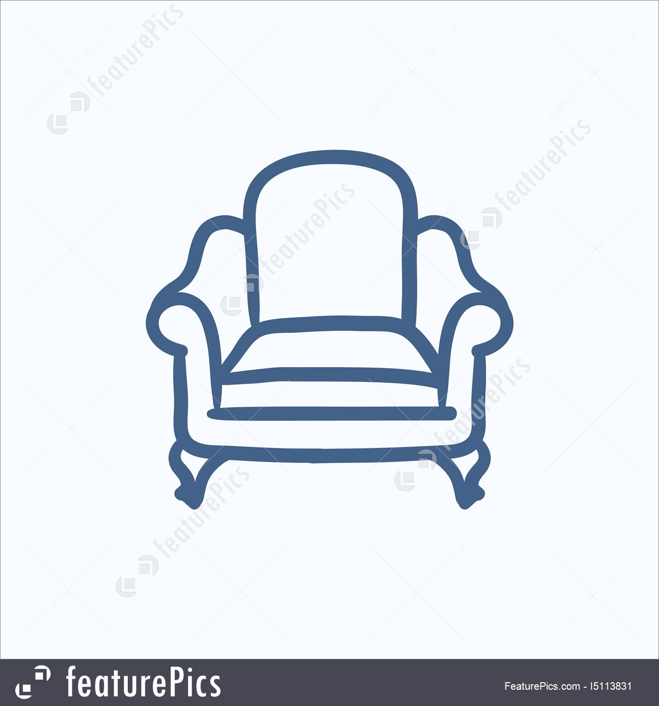 1300x1392 Illustration Of Armchair Sketch Icon.