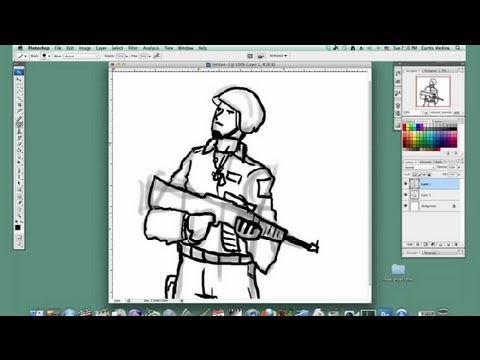 480x360 How To Draw A Military Soldier On Photoshop Basic Drawing