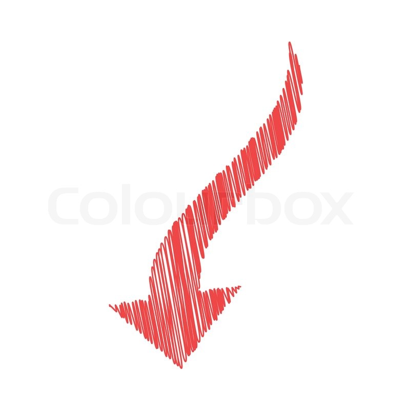 800x800 Vector Illustration Of A Hand Drawn Scribble Arrow Stock Vector