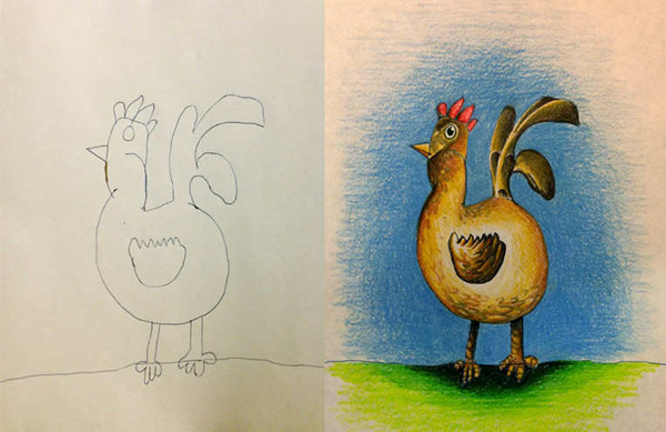 600x389 Thanks To Dad's Coloring Skills His Kids' Drawing Turns Into