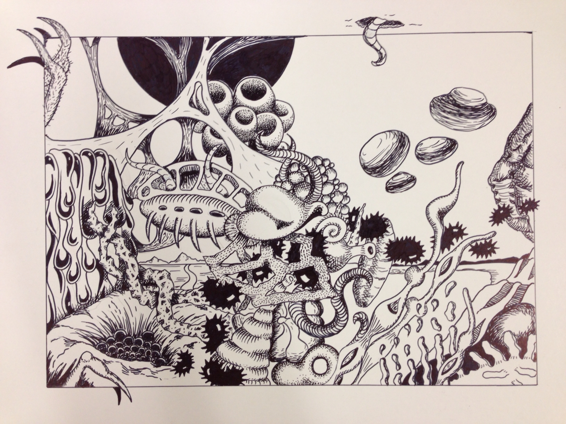 1136x852 Organic Drawing With Pen And Ink. Sharpie Drawing And Uses