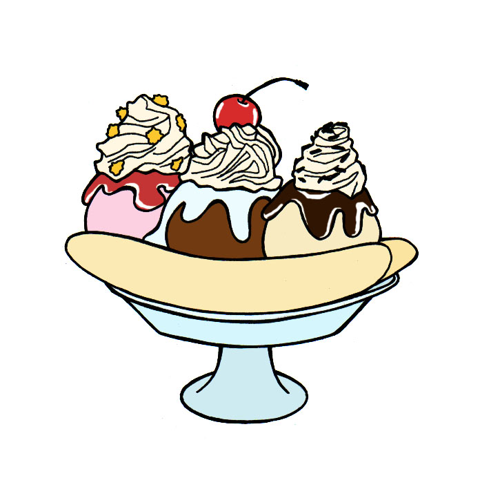 696x718 How To Draw A Banana Split 6 Steps (With Pictures)