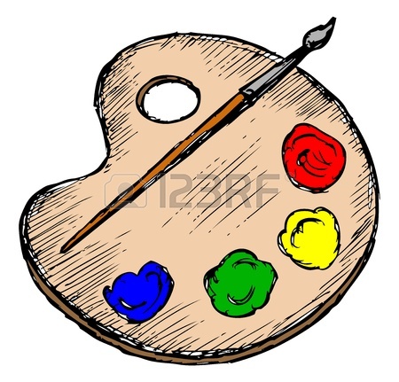 450x431 Paint Palette. Hand Drawn Vector Illustration Sketch, Doodles